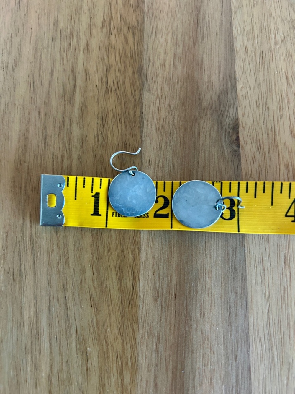 Me & Ro Sterling Silver Round Disc Drop Earrings - Picture 3 of 3